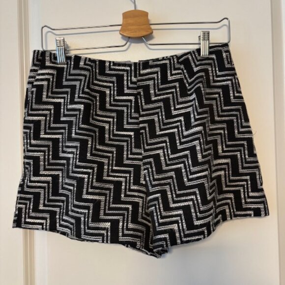 Forever 21 Contemporary Black and White Lined Shorts (Size M) - Picture 1 of 8